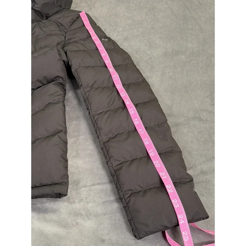 MICHAEL KORS Quilted Hooded Down Puffer Jacket Coat Size Medium Black Charity
